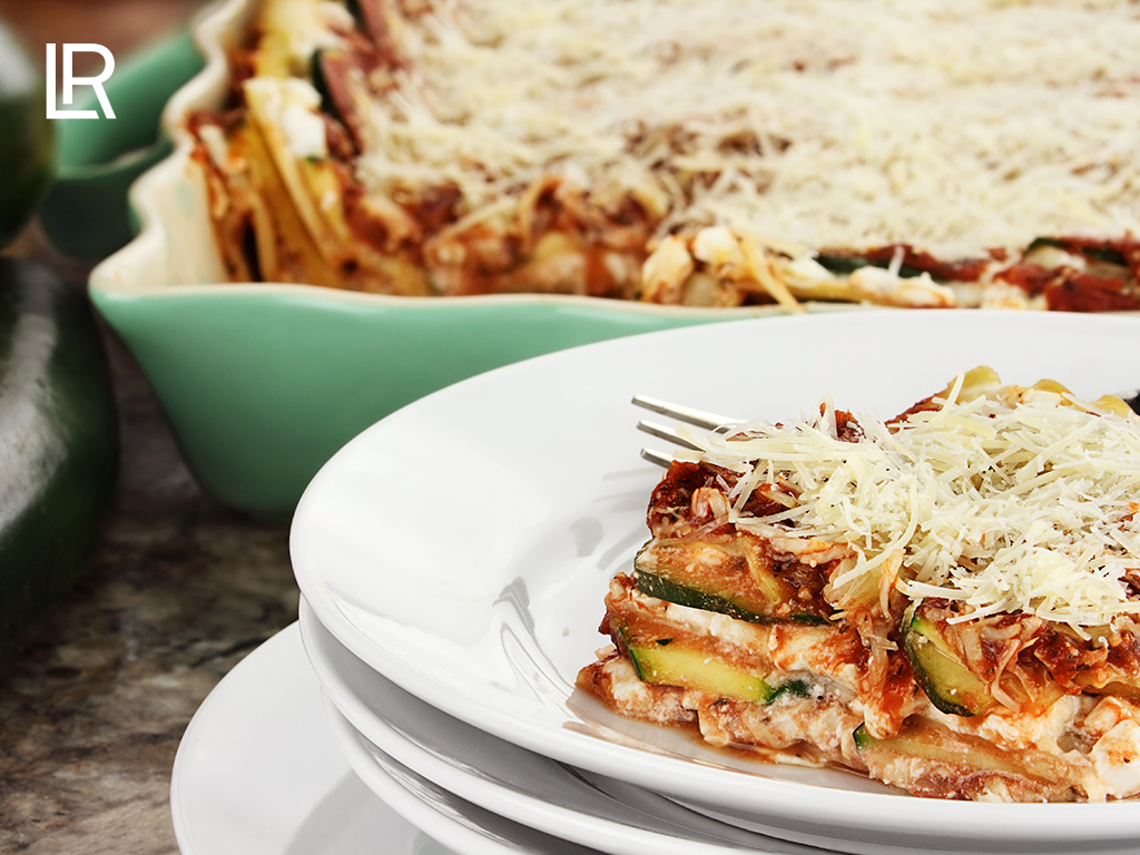 Lasagne med zucchini och morot